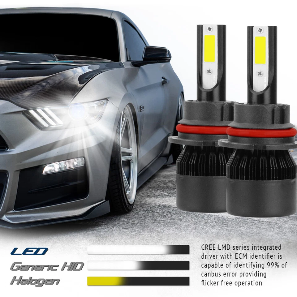 9007 HB5 LED Headlight Bulb for Ford F-150 1992-2003 F-250 1992-1999 COB 6000k - Image 4 of 4