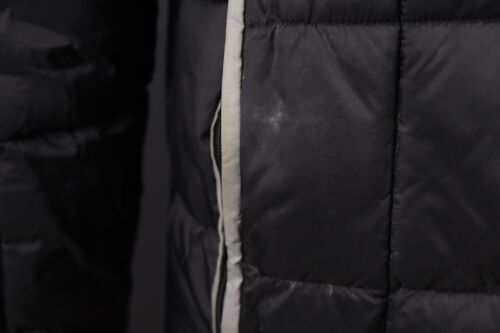 AVIREX Black Full Zip Hooded Patched Quilted Puffer Jacket Size L - Picture 7 of 19