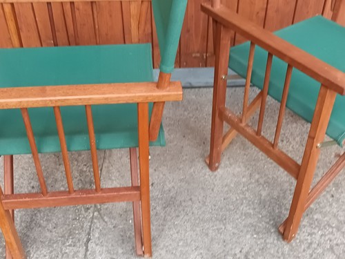 Camping Stuhl Regiestuhl Klappstuhl Gartenstuhl Vintage Teak 1/2b - Picture 8 of 13