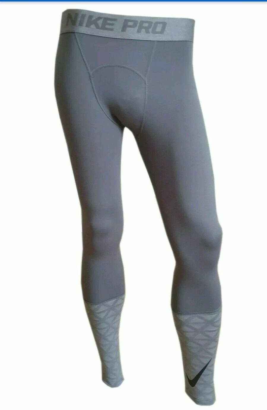 NIKE PRO DRI FIT MENS UTILITY THERMA TRAINING TIGHTS GRAY SZ S #CJ5143-NW