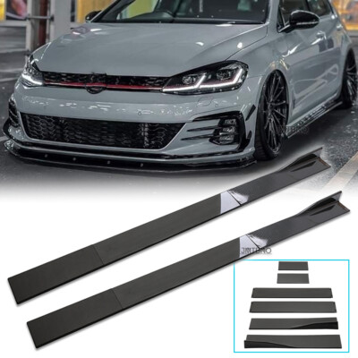 78.7'' Side Skirt Extension Panel Splitter Lip Carbon For VW Golf MK6 MK7 GTI