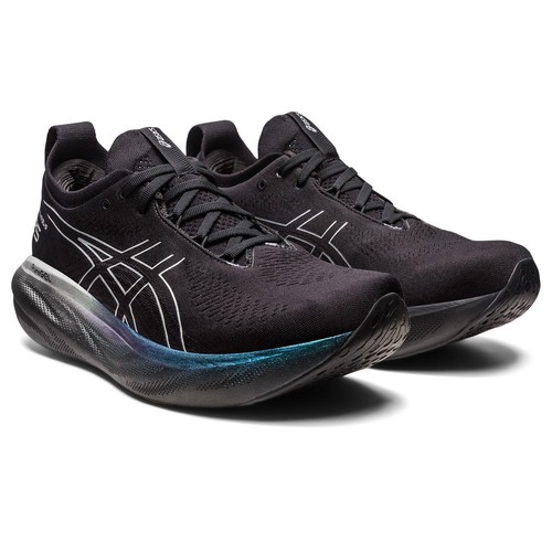 Zapatos para correr en carretera Asics Gel-Nimbus 25 Platinum 1011B616.001 para hombre negros PureGEL - Imagen 80 de 91