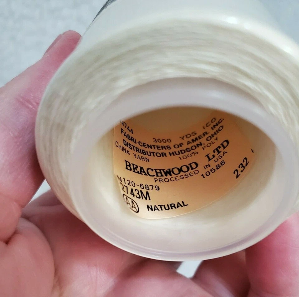 Beachwood Ltd NEW Overlock Thread Natural 100% Spun Polyester 3000 Yards - Image 2 of 4