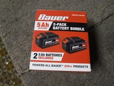 *NEW* Bauer 20V 5 Ah Lithium-Ion Battery Bundle, 2-Pack, 1907C-B-2P, 71270