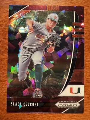 2020 Prizm Draft Slade Cecconi Prospect Purple Cracked Ice #d 7/23 Diamondbacks