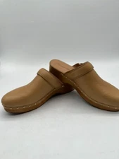 Madewell Womens Shoes 11 The Cecily Clog in Beige Brown Leather Slip On Stud