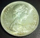 1966 Canada Silver Dollar BU + Cameo Proof-like from an original roll