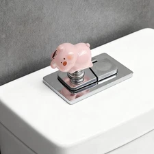 Toilet Tank Button, Piggy Toilet Press Assist with Button Flushing K2K1