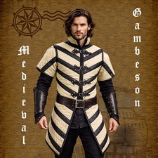 Renaissance Padded Gambeson   Quilted Armor Jacket  Medieval LARP  Reenactment
