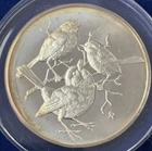 1971 Franklin Mint 2 Oz 0.925 Silver Bird Series European Robin Round No #17