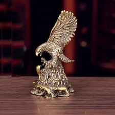 Solid Eagle Figurine Brass Statue Animal Figurines Toys House Desktop Decoration