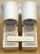 Bath Body Works White Matte Wallflower Plug In Fragrance Device Unit Set x 2