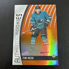 2017 SP Game Used Authentic Rookies Orange Rainbow /110 Tim Heed Rookie RC