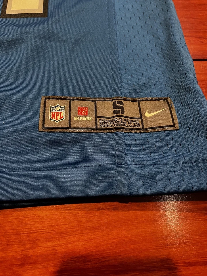 Camiseta de fútbol americano pequeña Nike OnField Detroit Lions NFL azul Reggie Bush #21  Foto 4 de 4