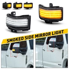 LED Side Mirror Marker Lights For 2017-2022 Ford F250 F-150 F350 F450 Super Duty