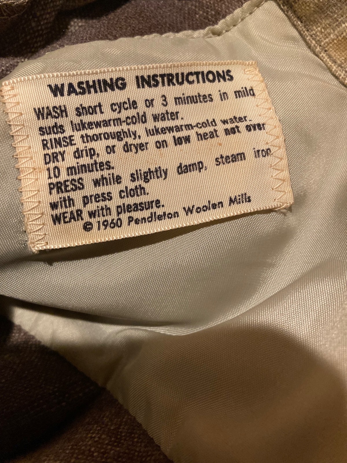 Vintage 1960 Pendleton Wool Loop Collar Board Shi… - image 11