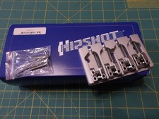 Hipshot A Style 4 String Bass Bridge Aluminum Satin Chrome Fits 5 Hole Fender