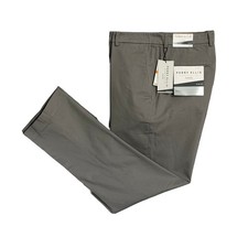 Pantalón Perry Ellis Para Hombre 33"x30" Calce Ajustado Chino Elástico Tela Cincelada Piedra Nuevo con Etiquetas