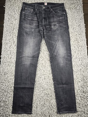 Edwin Selvedge Jeans Herren W32 L30 Made In Japan Schwarz Grau Baumwolle 