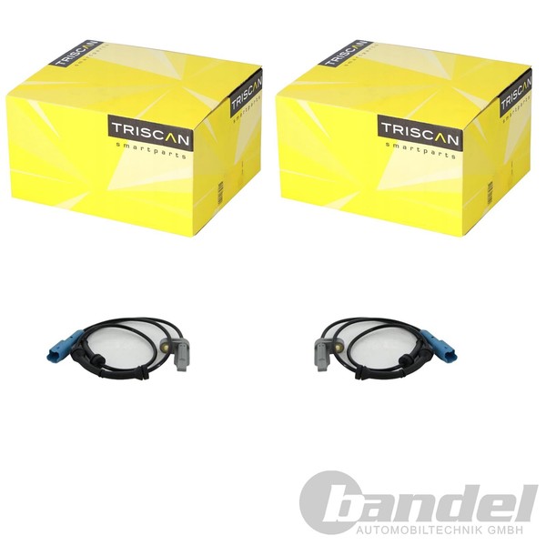 2X Triscan ABS-SENSOR Raddrehzahl Hinten Passend FüR Peugeot 206-image