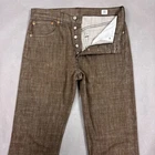 Levis 501 Jeans Mens 32x36 Brown White Oak Cone Denim Pants Button Fly Dark