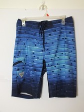 Columbia PFG Omni Shield Blue Stripe Swim Surf Board Shorts Unlined Size 30