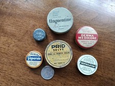 Lot of 6 Vtg Medicine Tins, Salves / Ointment...