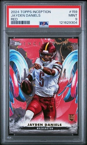 2024 Topps Inception #159 Jayden Daniels Red PSA 9 #5/75 - Number Match