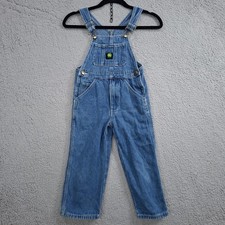 John Deere Kids Denim Overalls Size 5 Workwear Play Farmcore Bibs 100 Cotton