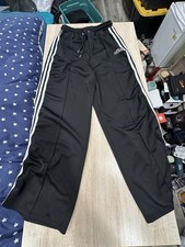 Black wide-leg sweatpants