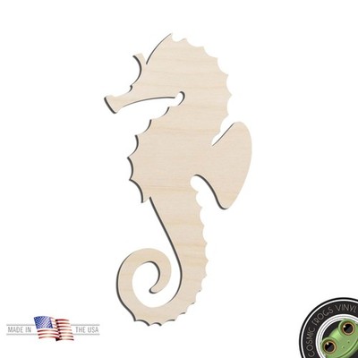 Seahorse Cut Out Unfinished Wood Shape Craft Supply