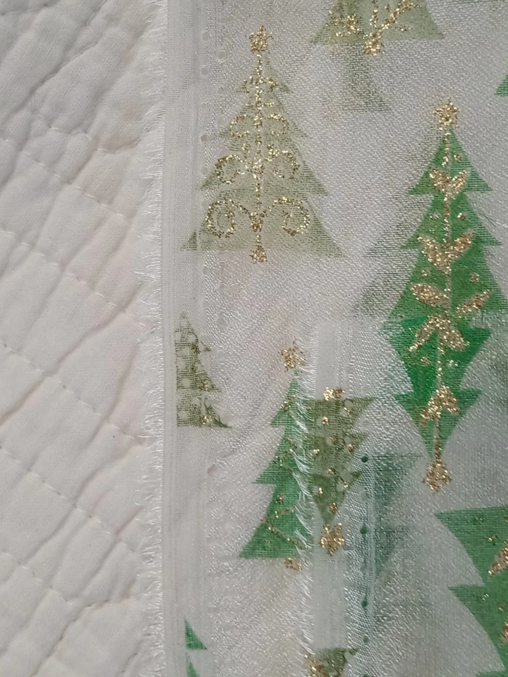 De Colección Raro Hoja de Oro Organza 2 Yardas Tela Navidad Botella Árbol Bolsa de Regalo 60"X72" Foto 4 de 4