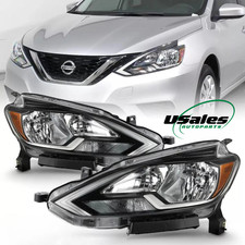 For 2016-2019 Nissan Sentra Headlight Black Headlamps Wbulb Halogen Leftright For 2016-2019 Nissan Sentra Headlight Black Headlamps Wbulb Halogen Leftright