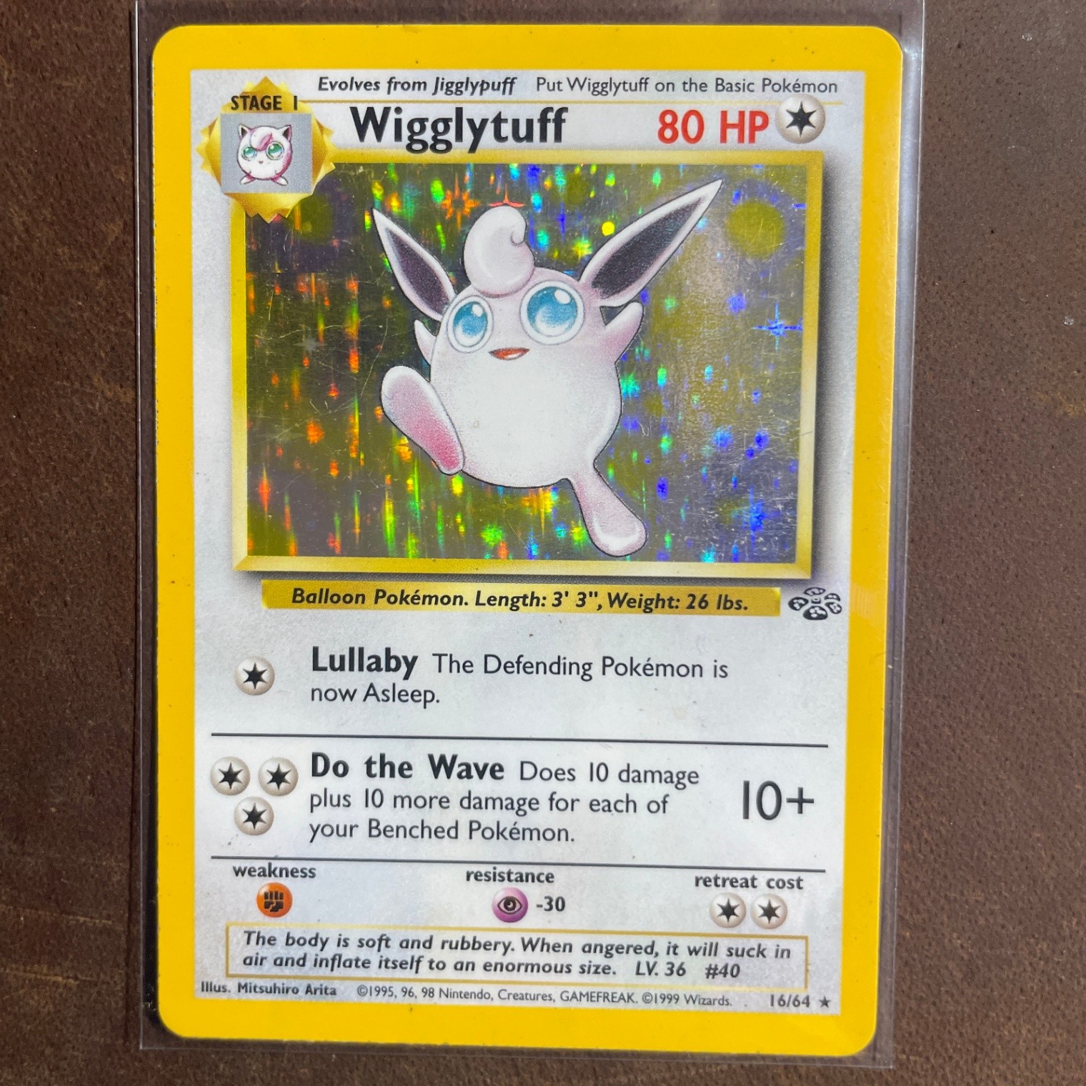 Wigglytuff (16) Holo Rare Jungle 16/64 MP Pokemon Card