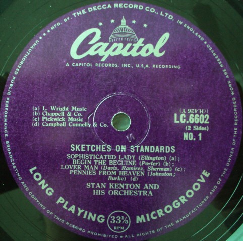 Stan Kenton - Sketches On Standards (10") - Zdjęcie 2 z 2