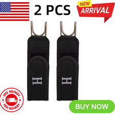 2PCS Elastic Belt Buckle-Free Invisible Waist Belt Metal Hook Adjustable