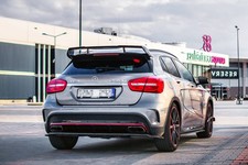 Mittlerer Cup Diffusor Heck Ansatz passend f&uuml;r Mercedes GLA 45 AMG schwarz Hochg