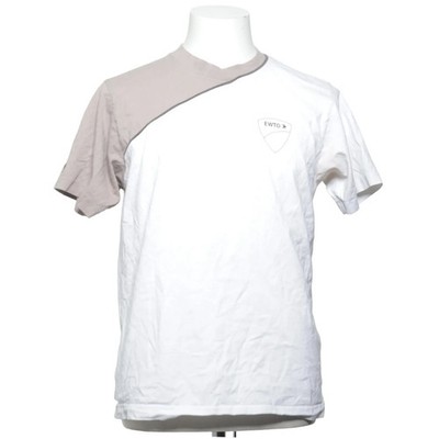 Ewto, T-shirt, Größe: M, Weiß/Grau, Baumwolle, Print, Herren #kXu