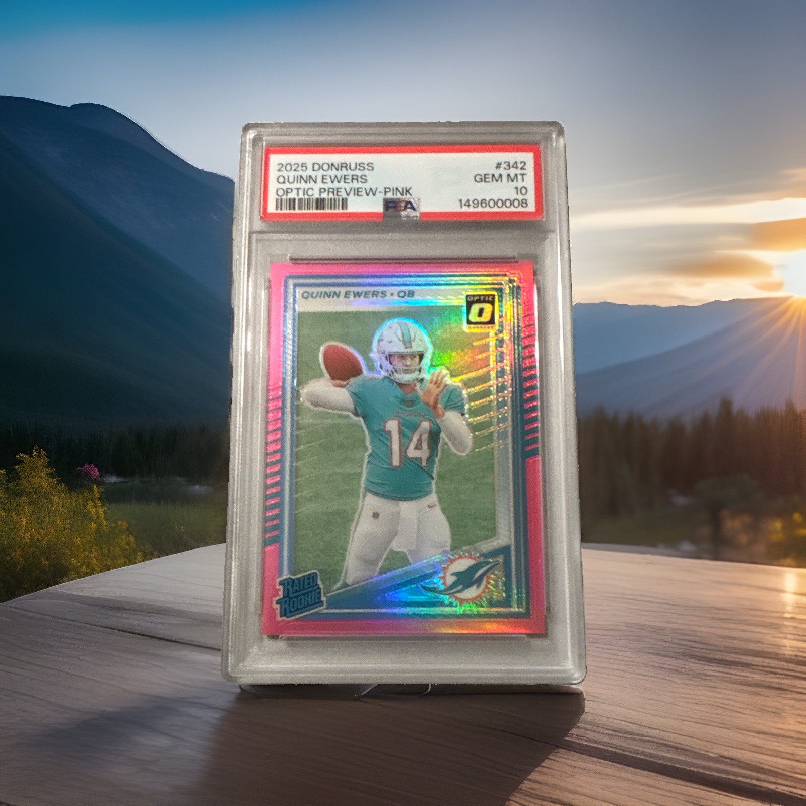 Quinn Ewers Panini Donruss #342 Optic Preview-Pink