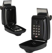 Car Window Punch Button Lock Box Black Portable Car Key Lock Box Sturdy Water US