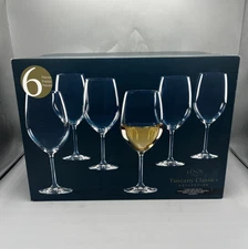Lenox H1022 Tuscany Classics 21oz Classic White Wine Glass Set Of 6 In Box NEW