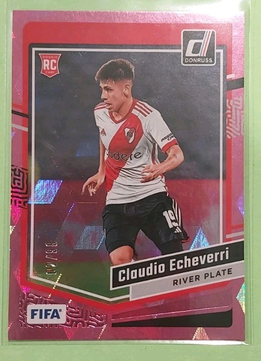 2023-24 Panini Donruss - Claudio Echeverri #164 Pink Velocity Prizm /99 RC River