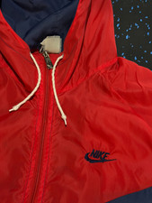 Classic 1980s Nike Windrunner Jacket Red  Blue Streetwear Rare Vintage L K