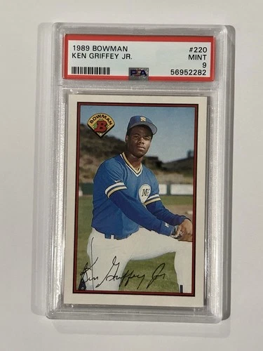 1989 Bowman Ken Griffey Jr. #220 Rookie Seattle Mariners Mint PSA 9 (RC)