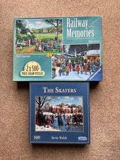 Gibsons and Ravensburger puzzles. the Skaters and Railway memories
