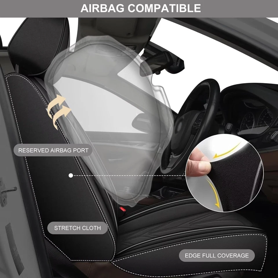 Fundas de asiento de cuero Bling Diamond para Mazda Tribute 2008-2011 (negro, 5 asientos) Foto 2 de 4