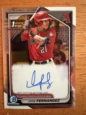 2025 Bowman Chrome Baseball JOSE FERNANDEZ 1st Bowman AUTO (RC) 🔥🔥🔥🔥