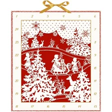 Christmas Woodland Silhouette Paper Advent Calendar Scherenschnitt 92935