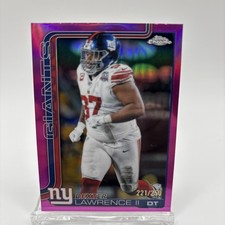 2025 Topps Chrome Football Dexter Lawrence - Pink Refractor /250