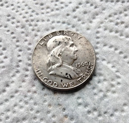 1960 Franklin Half Dollar in very good condition